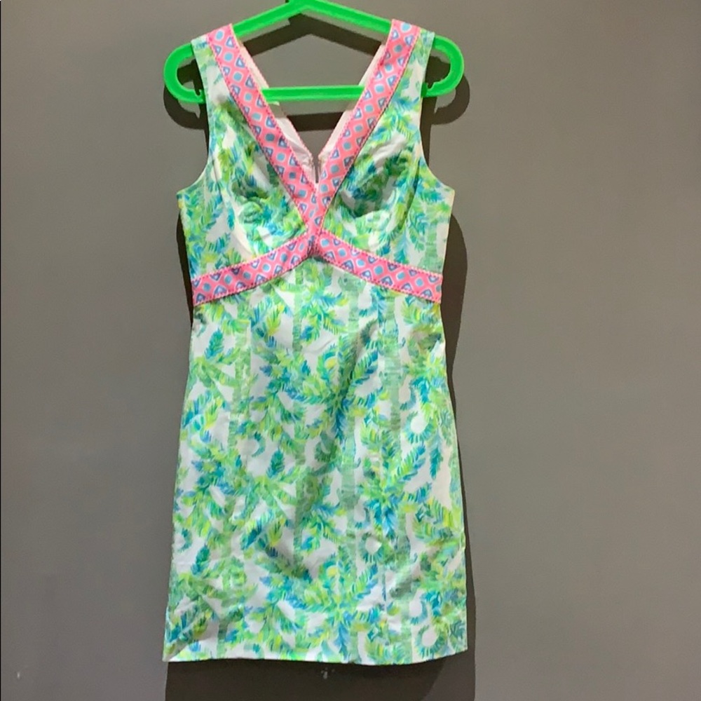 Lilly pulitzer green/pink Lanora Stretch Shift